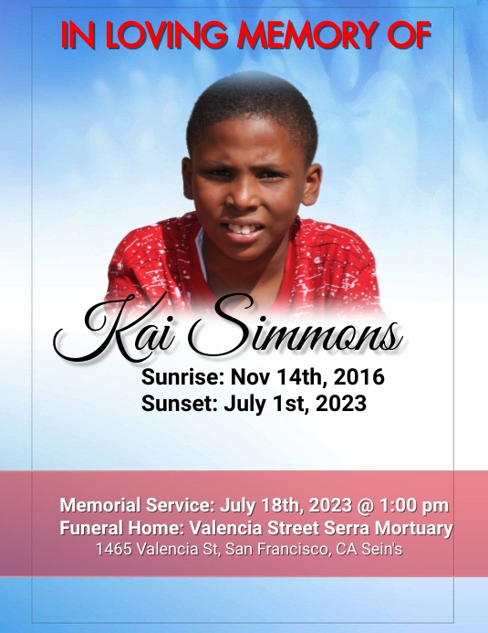 Funeral Announcement flyer,simple modern Template PosterMyWall